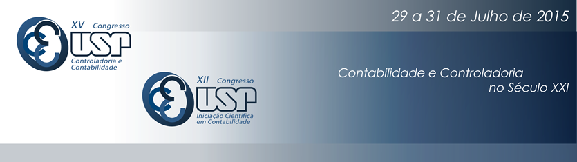 Anais do XV Congresso USP de Controladoria e Contabilidade